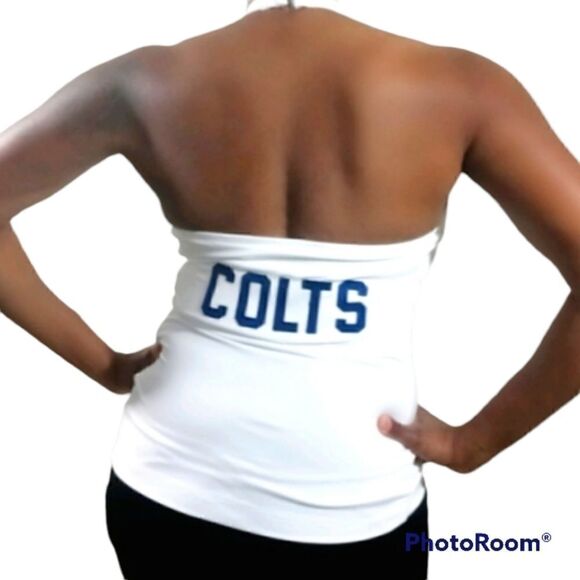 NFL All Sport Couture Indianapolis Colts V-Neck Halter Top -A - Picture 6 of 9